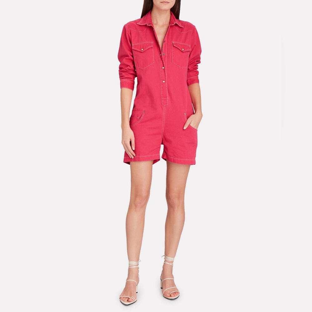 DENIMIST Cowboy Denim Romper, Pink, size XS, NWT